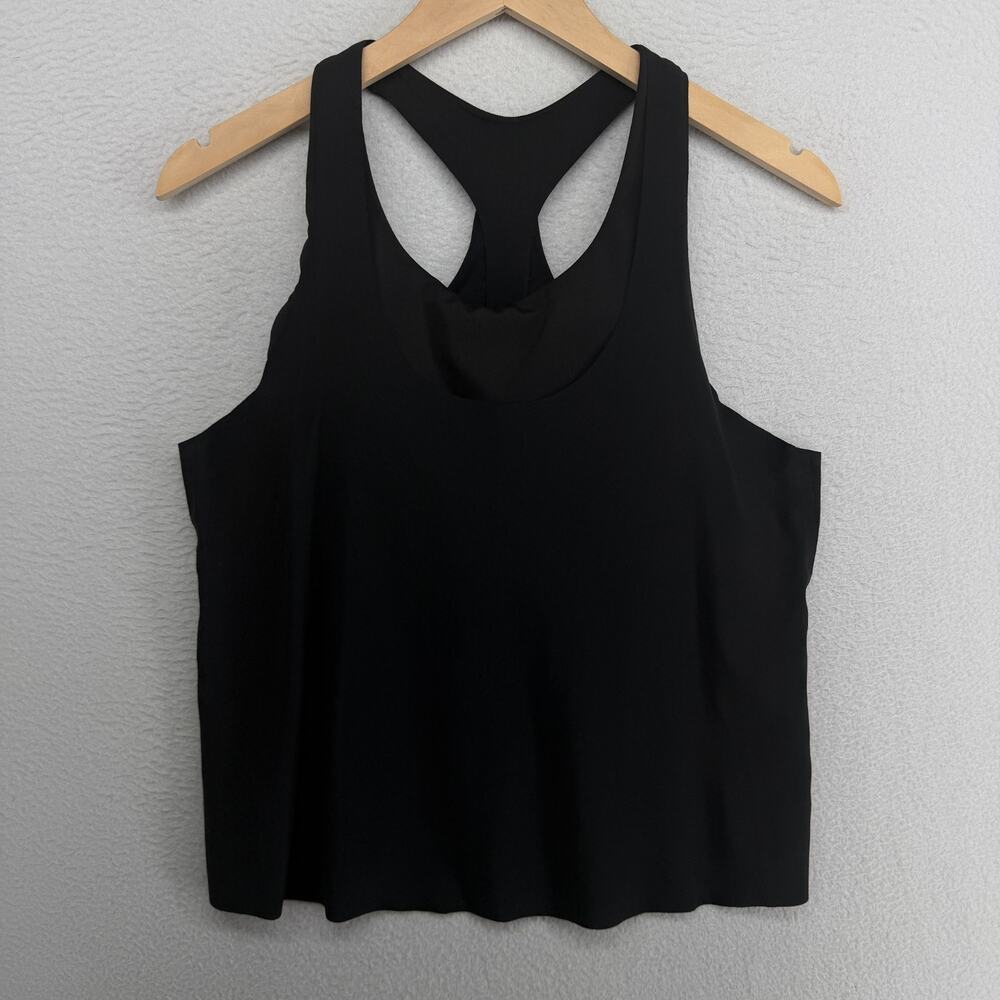 ATHLETA Tank Top S Ultimate 2in1 Support Workout Gym Racerback Shelf Bra Black